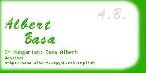 albert basa business card